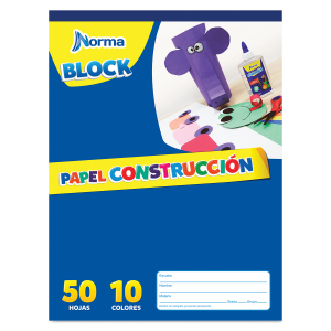 Block papel construccion carta 50 hojas