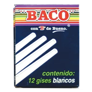 Caja de gises blancos 12pz