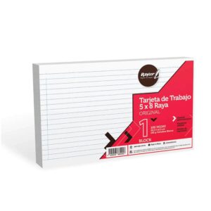 Paquete de fichas de trabajo raya media carta