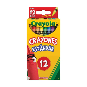 Crayones escolares estándar crayola caja con 12
