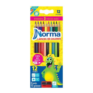 Caja de 12 colores Norma o Prismacolor