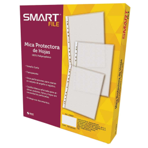 Protectores de hoja tamaño carta transparente 100 pz