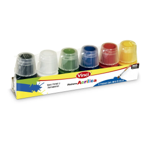 Kit de 6 pinturas acrílicas 25ml cartel