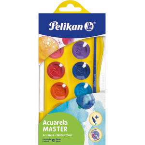 Acuarelas Pelikan Master 12 pastillas estuche rigido