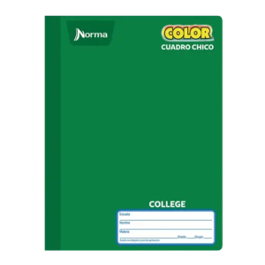 Cuaderno college cosido cuadro chico 100 hojas Norma